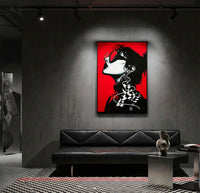 LED-Bild Frauenportrait Psyco Bunt B – Leinwandbild Deko