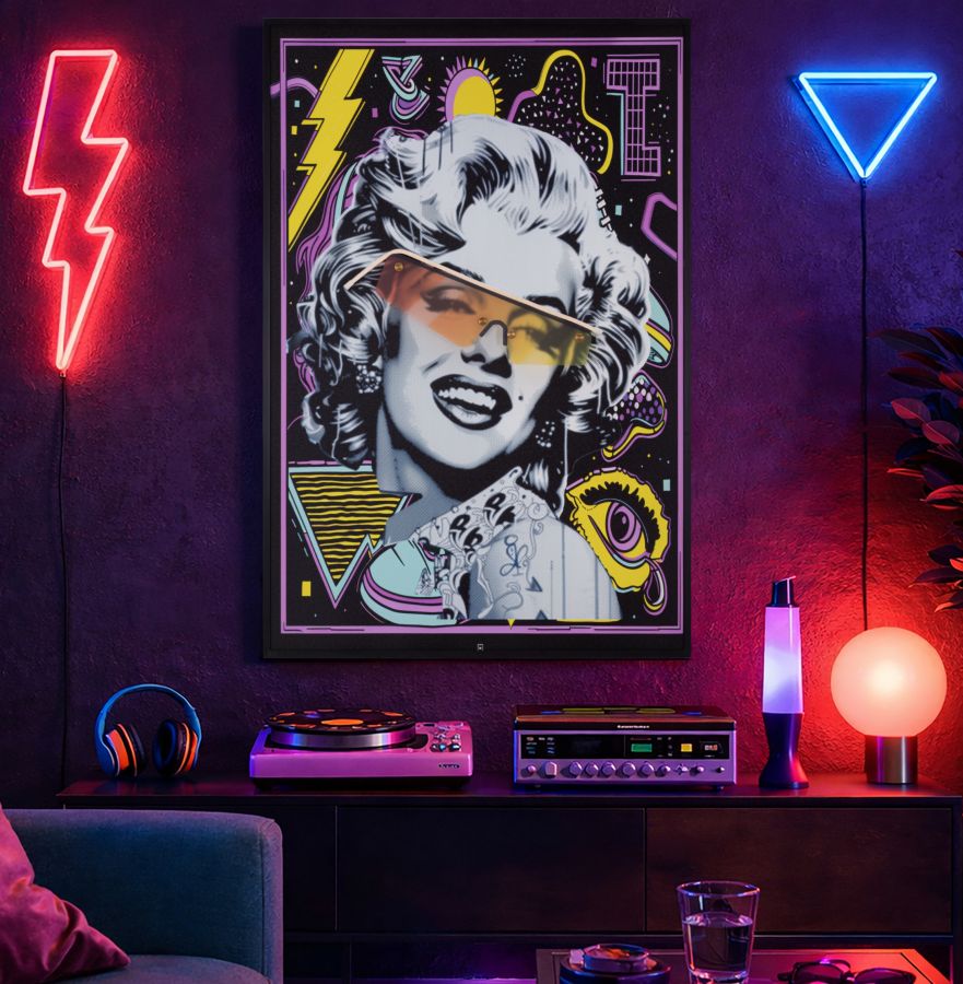 LED-Bild Pop-Ikone Bunt – Leinwandbild Deko