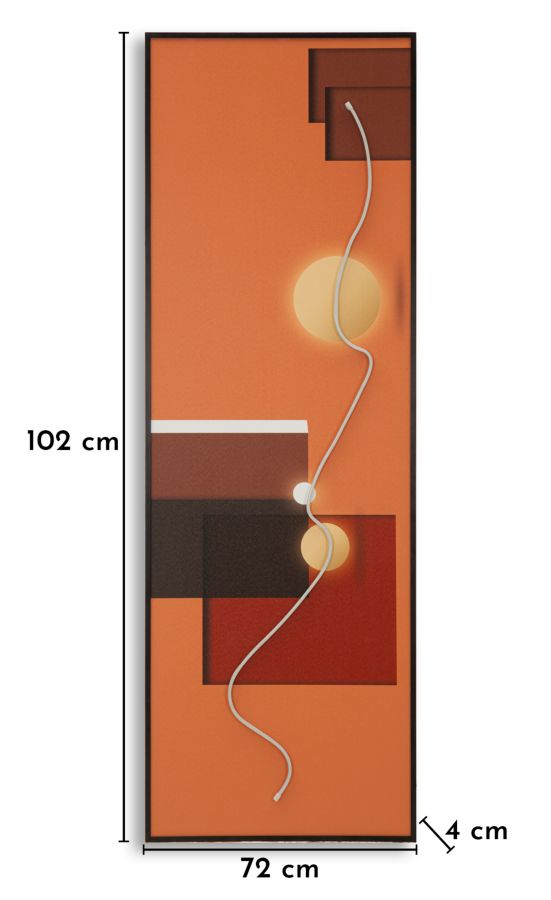 LED-Bild Abstrakt Bunt 150×50 cm – Leinwandbild Deko