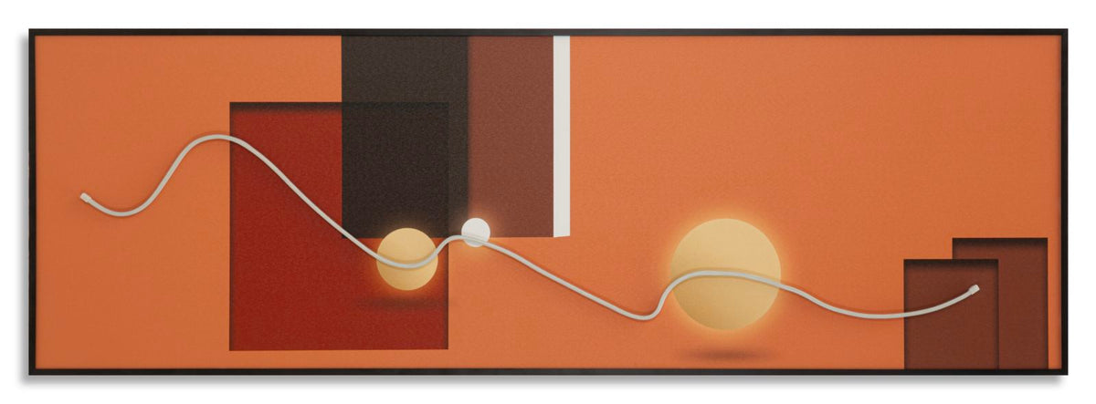LED-Bild Abstrakt Bunt 150×50 cm – Leinwandbild Deko