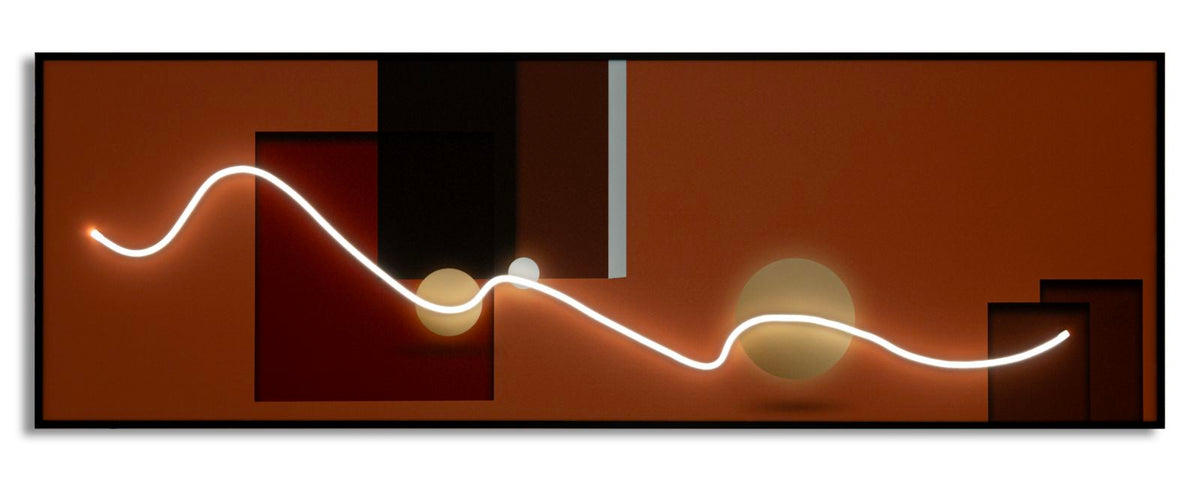LED-Bild Abstrakt Bunt 150×50 cm – Leinwandbild Deko
