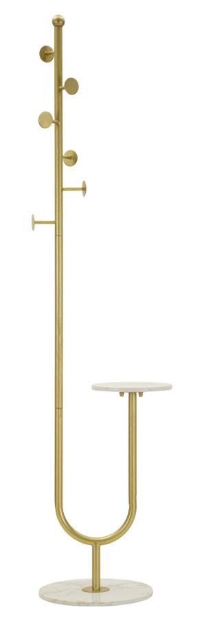 Kleiderständer Regal Gold Weiß 176 cm – Garderobe