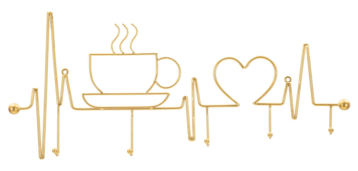 Garderobe Kaffeetasse Gold – Hakenleiste Flur