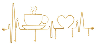 Garderobe Kaffeetasse Gold – Hakenleiste Flur