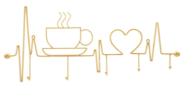 Garderobe Kaffeetasse Gold – Hakenleiste Flur