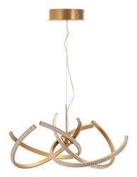 Deckenleuchte Gold Weiß 120 cm – Deckenlampe