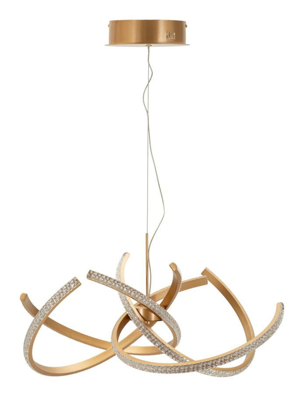 Deckenleuchte Gold Weiß 120 cm – Deckenlampe