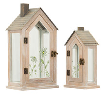 Laterne Blumen Holz 2er Set – Windlicht Deko