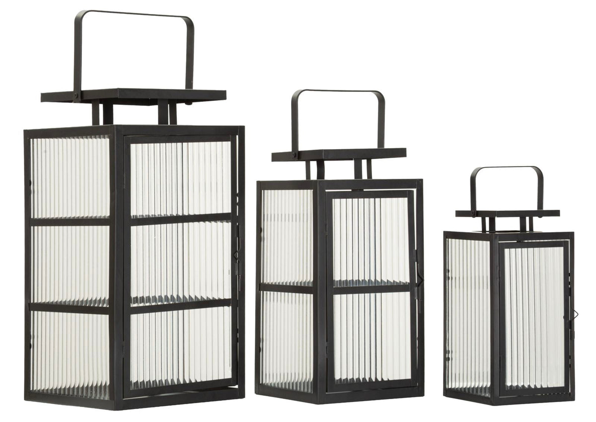 Laterne Andromeda Schwarz 50 cm – Windlicht