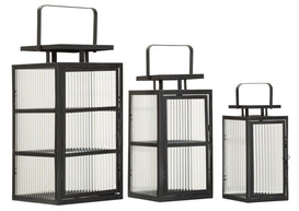 Laterne Andromeda Schwarz 50 cm – Windlicht
