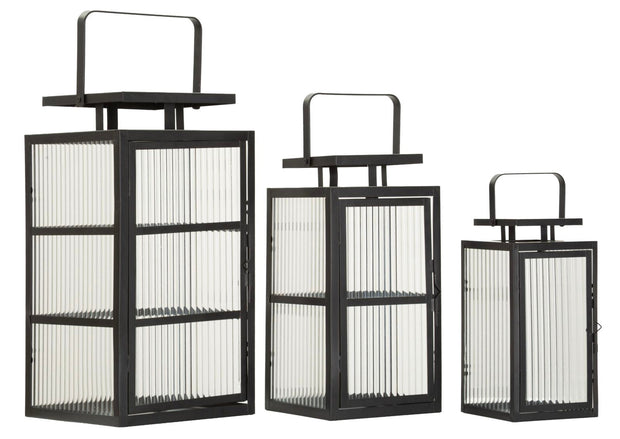 Laterne Andromeda Schwarz 50 cm – Windlicht