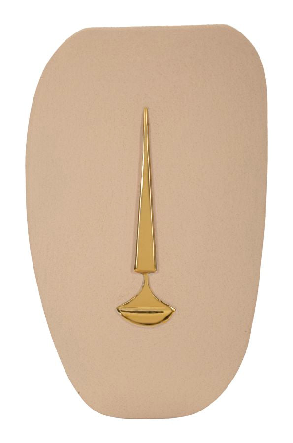 Wandpaneel Minimal Braun Gold 39,5 cm – Wanddeko