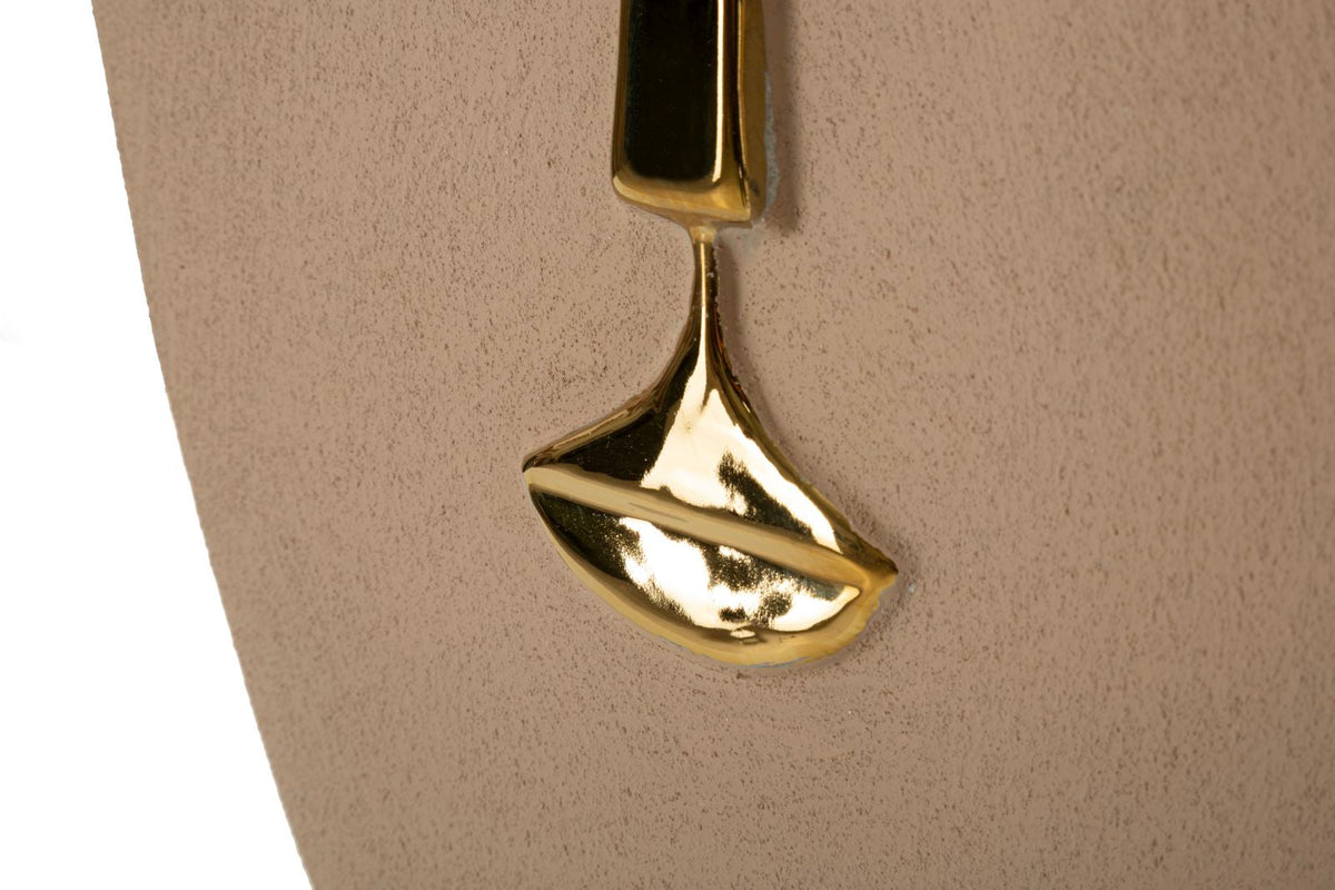 Wandpaneel Minimal Braun Gold 39,5 cm – Wanddeko