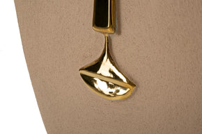Wandpaneel Minimal Braun Gold 39,5 cm – Wanddeko