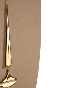 Wandpaneel Minimal Braun Gold 39,5 cm – Wanddeko