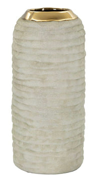 Vase Lima Grau Gold – Blumenvase Deko
