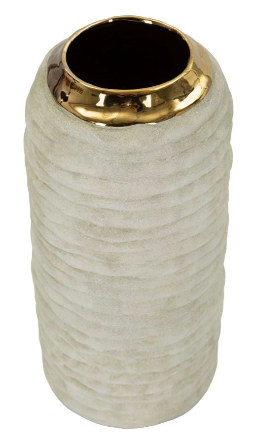 Vase Lima Grau Gold – Blumenvase Deko