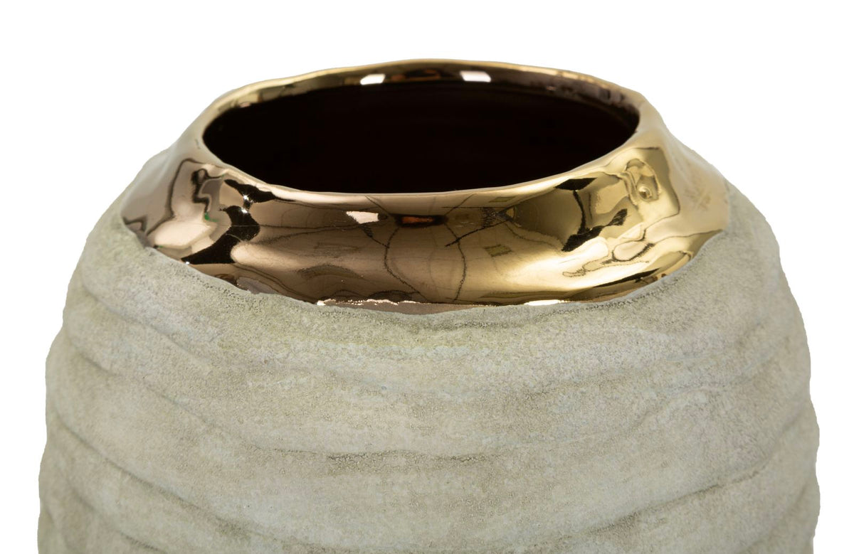 Vase Lima Grau Gold – Blumenvase Deko