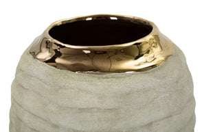 Vase Lima Grau Gold – Blumenvase Deko