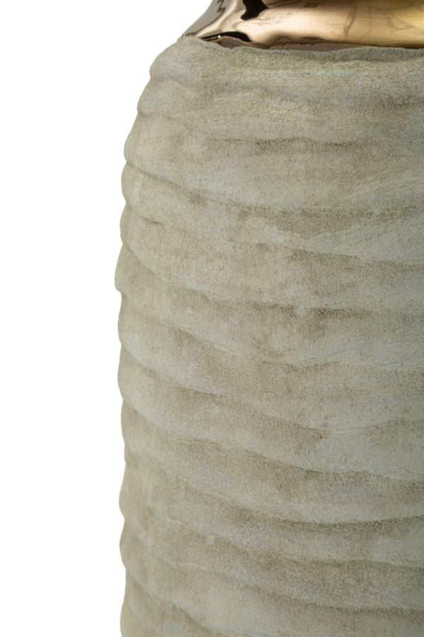 Vase Lima Grau Gold – Blumenvase Deko