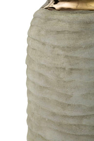 Vase Lima Grau Gold – Blumenvase Deko