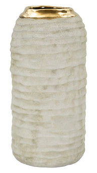 Vase Lima Grau Gold Klein – Blumenvase Deko