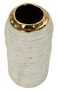 Vase Lima Grau Gold Klein – Blumenvase Deko