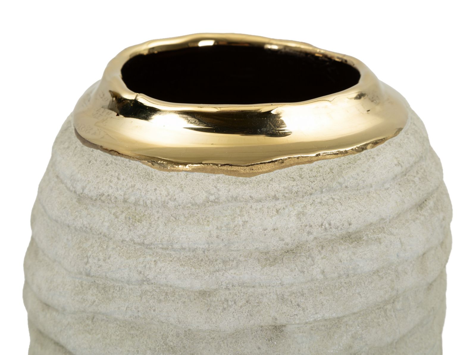 Vase Lima Grau Gold Klein – Blumenvase Deko