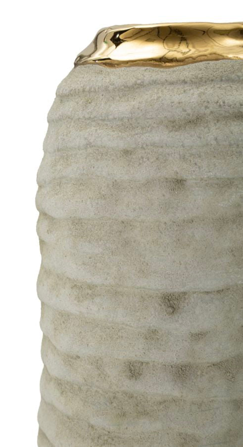 Vase Lima Grau Gold Klein – Blumenvase Deko