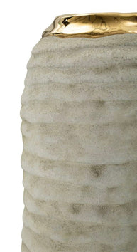 Vase Lima Grau Gold Klein – Blumenvase Deko