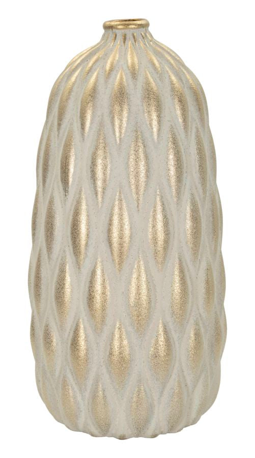 Blumenvase Pepitas Grau Gold 44 cm