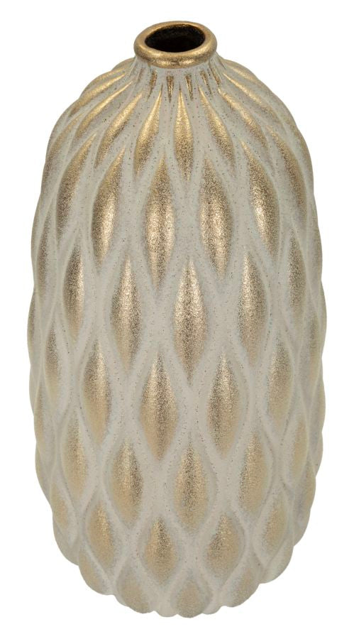 Blumenvase Pepitas Grau Gold 44 cm