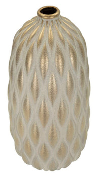 Blumenvase Pepitas Grau Gold 44 cm