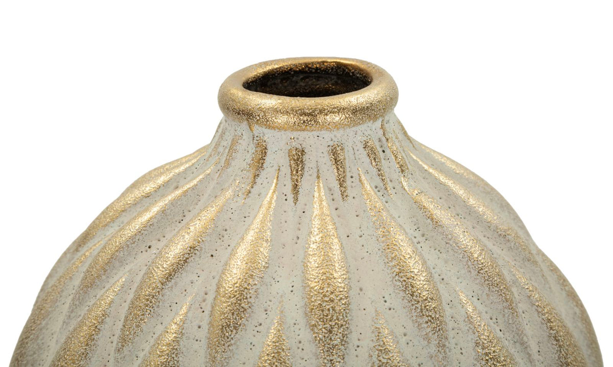 Blumenvase Pepitas Grau Gold 44 cm