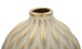 Blumenvase Pepitas Grau Gold 44 cm