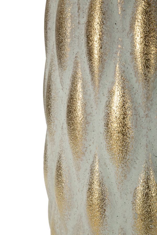 Vase Pepitas Grau Gold – Blumenvase Deko