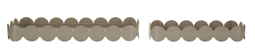 Dekotablett Saturno Taupe Eckig 2er Set – Serviertablett