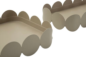 Dekotablett Saturno Taupe Eckig 2er Set – Serviertablett