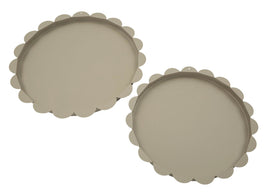 Dekotablett Saturno Taupe Rund 2er Set – Serviertablett