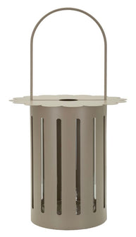 Laterne Saturno Taupe Metall – Windlicht Deko