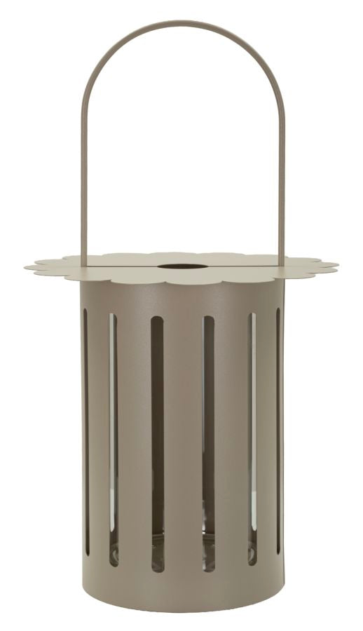 Laterne Saturno Taupe Metall – Windlicht Deko