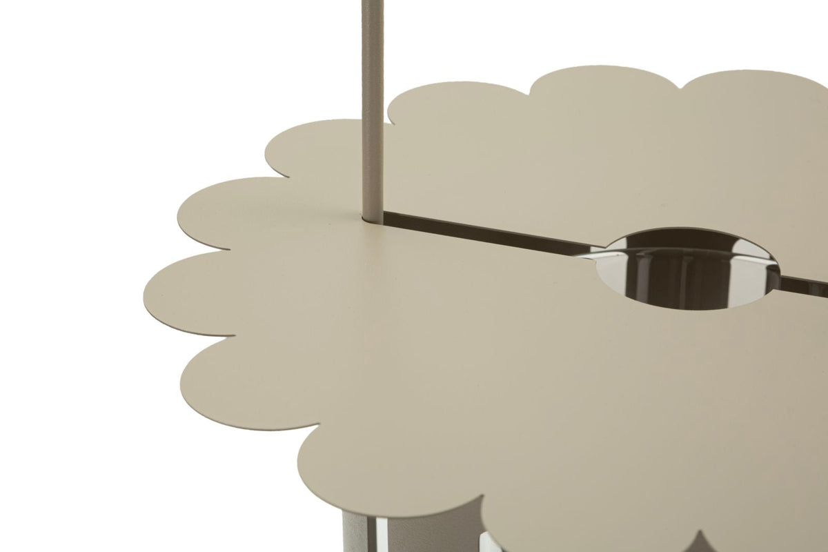 Laterne Saturno Taupe Metall – Windlicht Deko