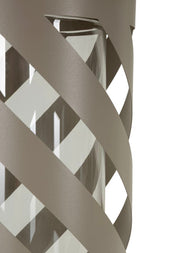 Laterne Saturno Twist Taupe Metall – Windlicht Deko