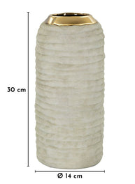 Vase Lima Grau Gold – Blumenvase Deko