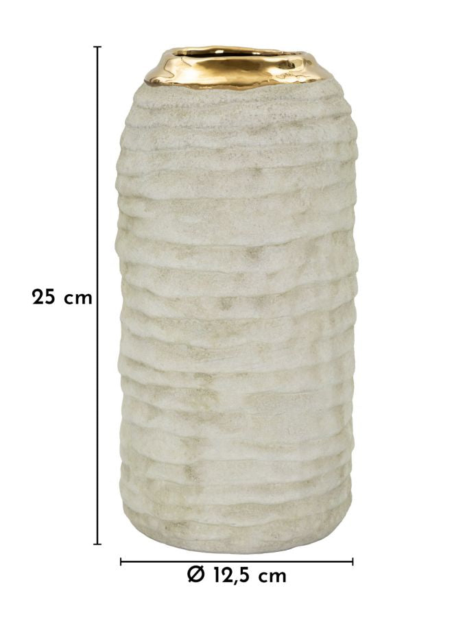 Vase Lima Grau Gold Klein – Blumenvase Deko