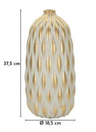 Vase Pepitas Grau Gold – Blumenvase Deko