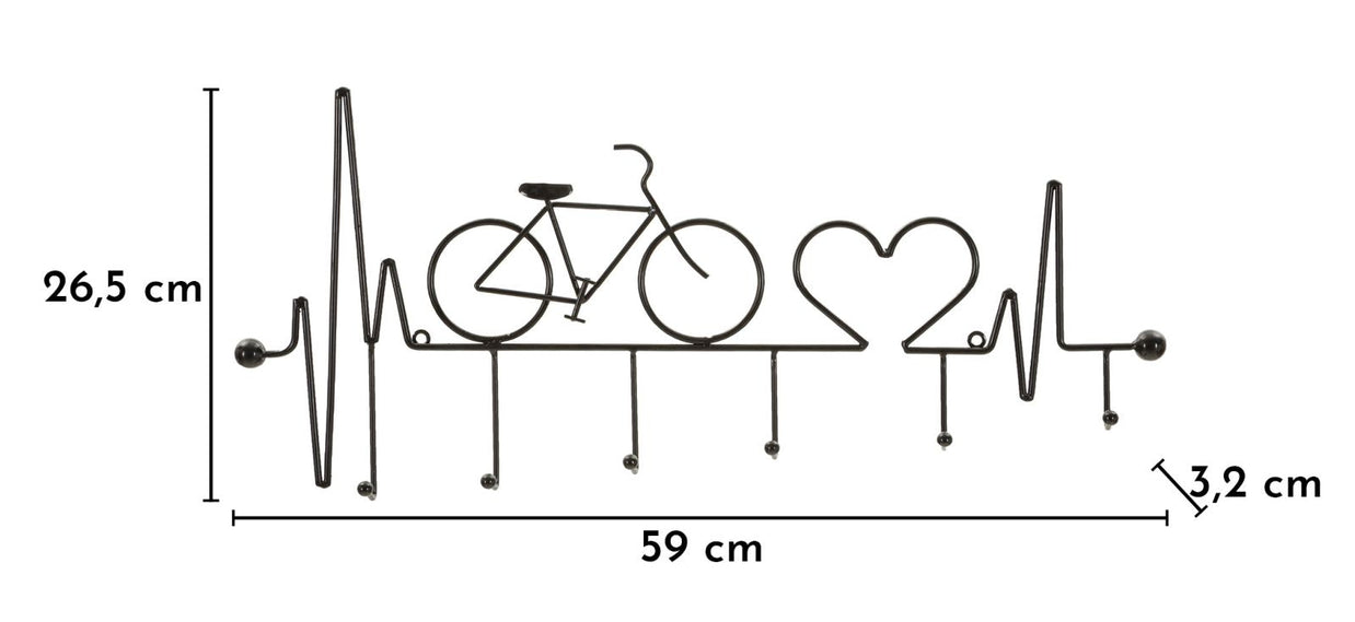 Garderobe Fahrrad Schwarz – Hakenleiste Flur