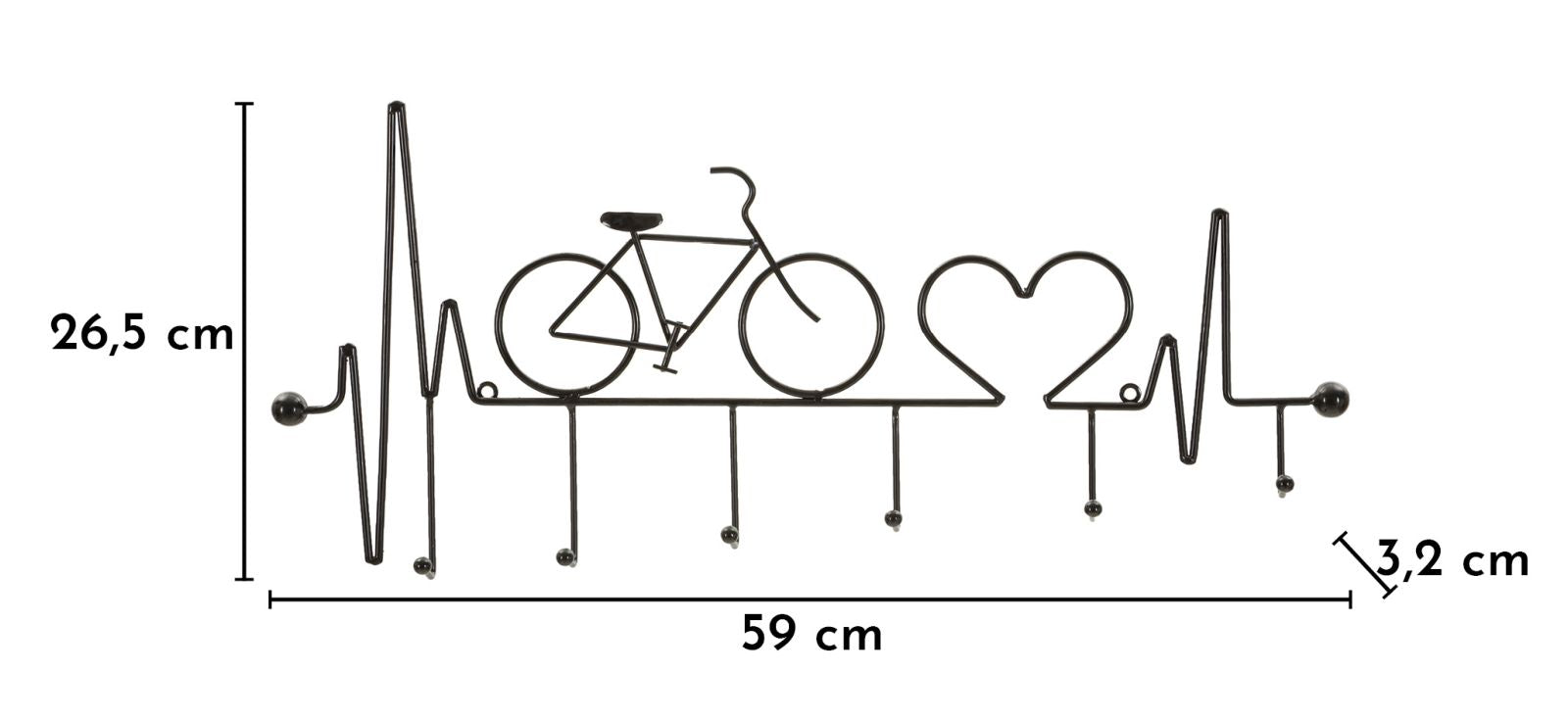 Garderobe Fahrrad Schwarz – Hakenleiste Flur