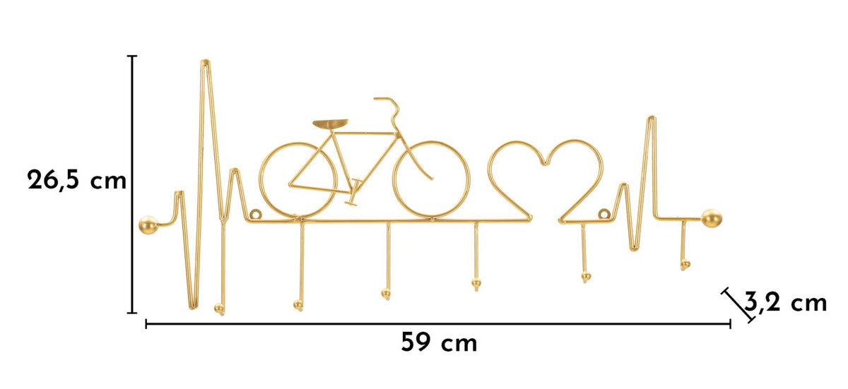 Garderobe Fahrrad Gold – Hakenleiste Flur