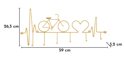Garderobe Fahrrad Gold – Hakenleiste Flur